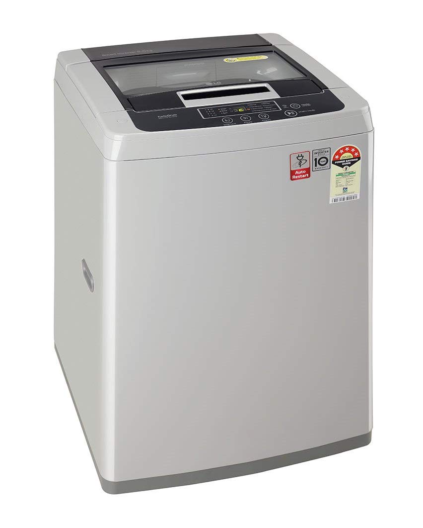 LG 6.5 Kg 5 Star Smart Inverter Fully-Automatic Top Loading Washing Machine (T65SKSF1Z, Middle Free Silver)-10938