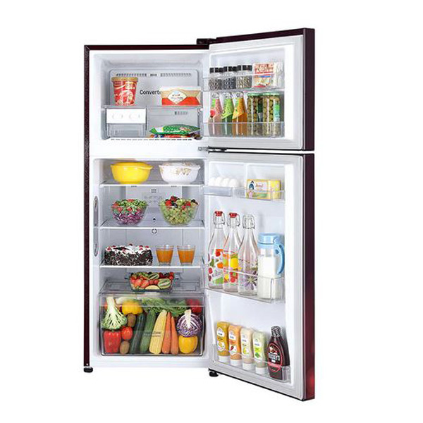 LG 260 L 2 Star Frost Free Double Door Refrigerator (GL-S292RSCY,Scarlet Charm ,Convertible)-8853