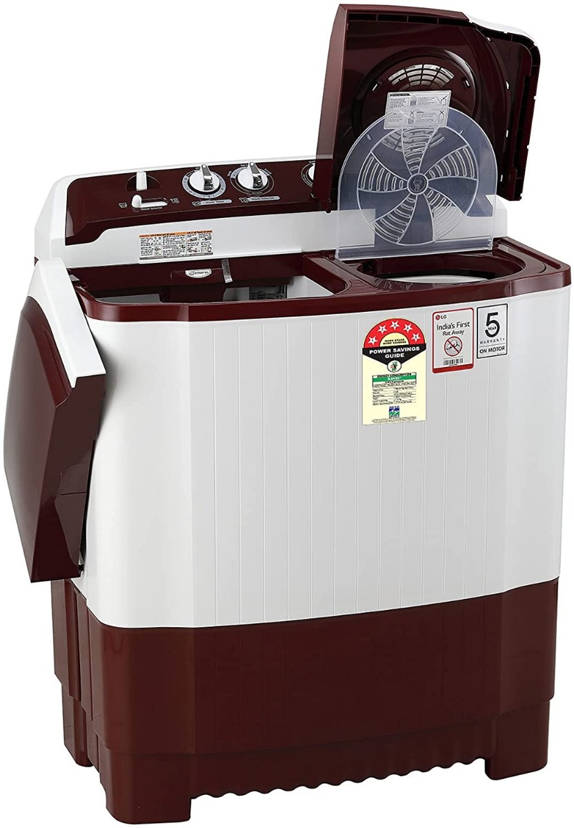 LG 7 Kg 5 Star Semi Automatic Top Load Washing Machine (P7010RRAZ, Burgundy)-10421