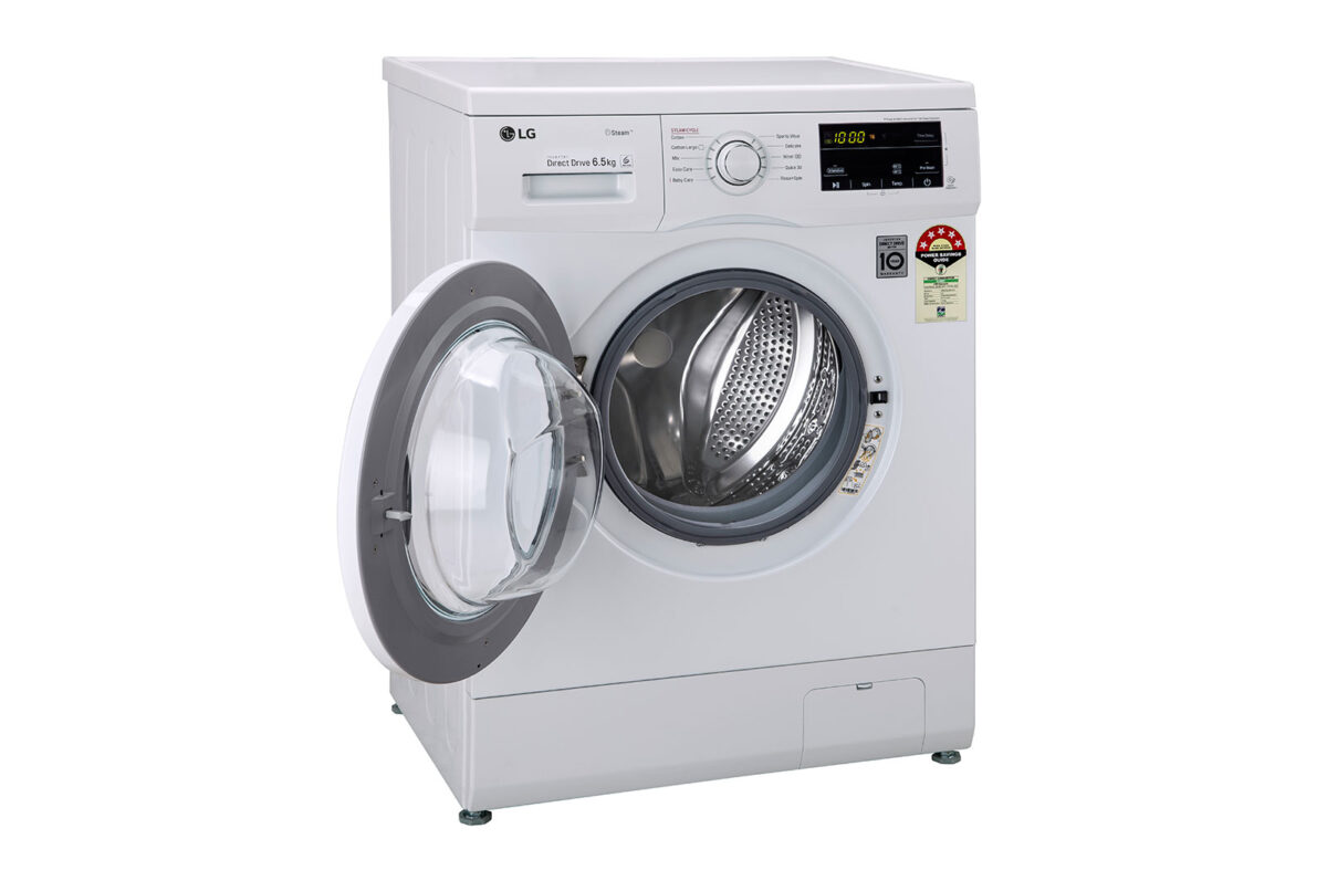 LG 6.5 Kg 5 star Inverter Full Automatic Front Load Washing machine(FHM1065SDW,White)-10461