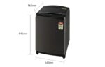 LG 10 kg Fully Automatic Top Load with In-built Heater Black (THD10SWP)-13234