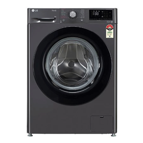 LG 8 Kg 5 Star Full Automatic Front Load Washing Machine (FHV1408Z2M,Mibble Black)-0