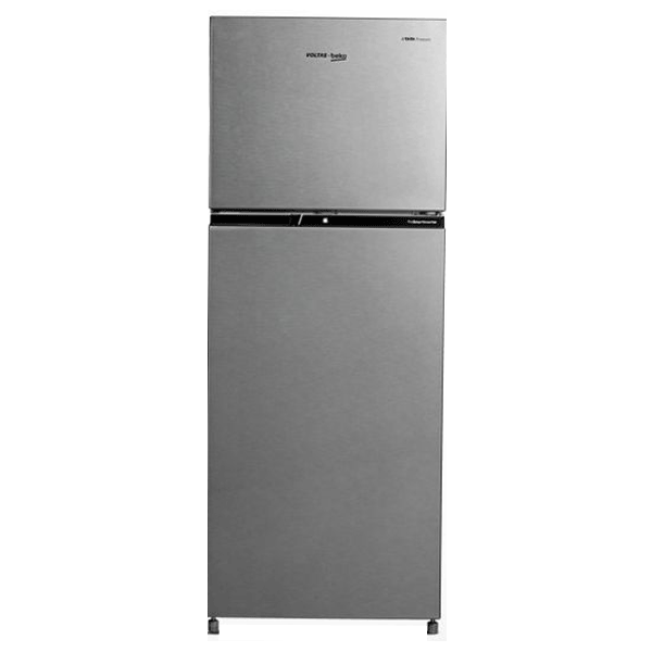 Voltas.Beko 250 Liter 2 Star Frost Free Double Door Refrigerator (RFF270D60/XIRXDIXXX, BrushedSilver)-0
