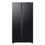 Samsung 644 L Convertible Side By Side Refrigerator (RS76CG8133B1HL,Black Matt)-0