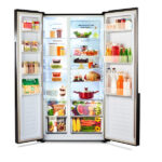Godrej 564 L Frost Free Side By Side refrigerator (RSEONVELVET579RFDGLBK,Glass Black,Multi Air Flow System)-15359