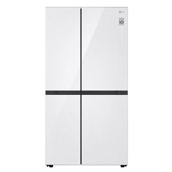 LG 655 L 3 Star Side by Side Refrigerator with Smart Diagnosis (GLB257DLWXLW, Linen White )-0