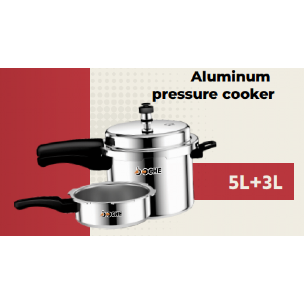 Boche Pressure Cooker Aluminium 5+3LTR IB (MPC53CIB)-0